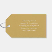 スタイリッシュありがとうごかわいらしざい金ゴールド紙吹雪 ギフトタグ (裏面横)