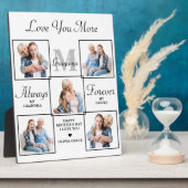 スタイリッシュおばあちゃんパーソナライズされた5フォトコラージュ フォトプラーク (側面)