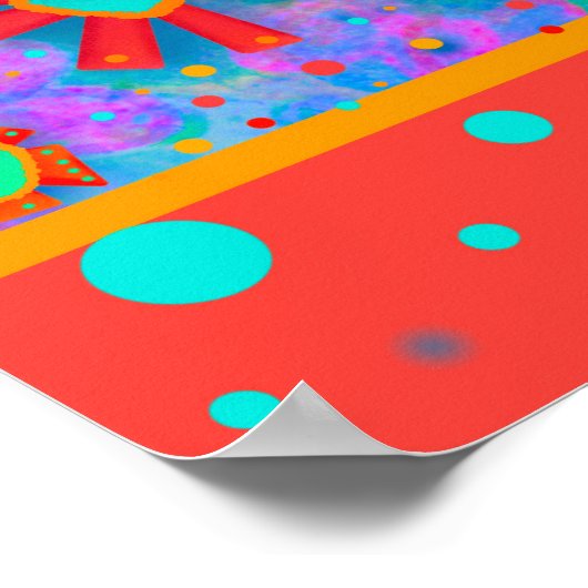 スタイリッシュおもしろいフローラデイジー感動的引用文 ポスター (角)