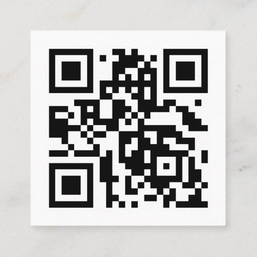スタイリッシュおよびシンプルソーシャルメディアQRコード スクエア名刺 (裏面)