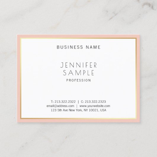 スタイリッシュお洒落エレガントプロフェッショナルモダン 名刺 (裏面)