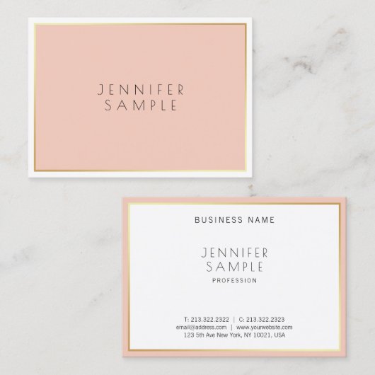 スタイリッシュお洒落エレガントプロフェッショナルモダン 名刺 (正面/裏面)