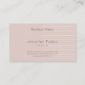 スタイリッシュお洒落デザインエレガントカラーズラグジュアリートレンディー 名刺 (裏面)