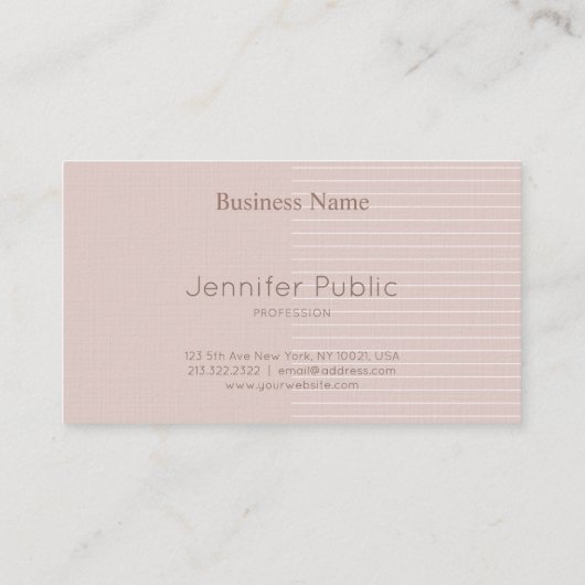 スタイリッシュお洒落デザインエレガントカラーズラグジュアリートレンディー 名刺 (裏面)