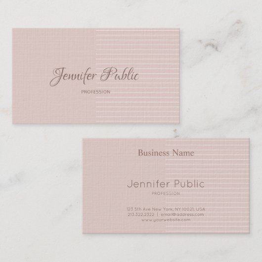 スタイリッシュお洒落デザインエレガントカラーズラグジュアリートレンディー 名刺 (正面/裏面)