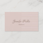 スタイリッシュお洒落デザインエレガントカラーズラグジュアリートレンディー 名刺 (正面)