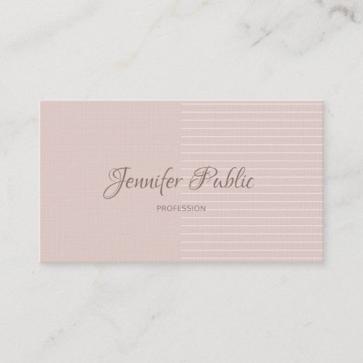 スタイリッシュお洒落デザインエレガントカラーズラグジュアリートレンディー 名刺 (正面)