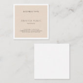 スタイリッシュお洒落モダン図デザインプロフェッショナル スクエア名刺 (正面/裏面)