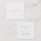 スタイリッシュお洒落モノグラムのデザイントレンディー スクエア名刺 (正面/裏面)