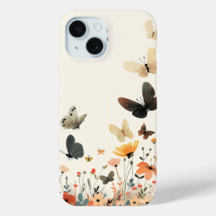 「スタイリッシュかわいい蝶の形の電話ケース」 iPhone 15ケース