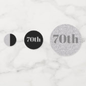 スタイリッシュかわいらしパーソナライズされた生誕紙吹雪70日 コンフェッティ (裏面)