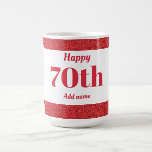 スタイリッシュかわいらしパーソナライズされた誕生日マグギフト70日 コーヒーマグカップ