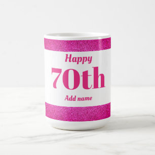 スタイリッシュかわいらしパーソナライズされた誕生日マグギフト70日 コーヒーマグカップ