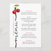 スタイリッシュさくらんぼ赤素朴白結婚果実 メニュー (正面)