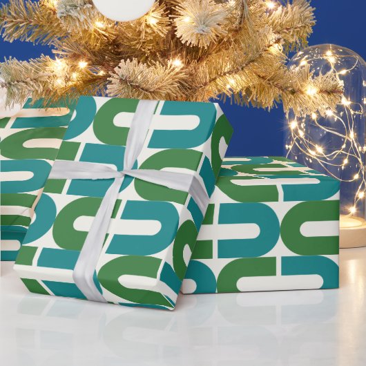 スタイリッシュすごいとモダンレトロ60s 70s giftwrrap wr ラッピングペーパー (クリスマス)