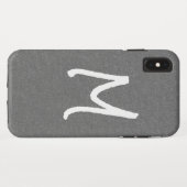 スタイリッシュでおしゃれなグレー Case-Mate iPhoneケース (裏面(横))