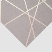 スタイリッシュでかわいらしいひよこのばら色の金ゴールド及び灰色の幾何学的 薄葉紙 (詳細)