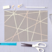 スタイリッシュでかわいらしいひよこのばら色の金ゴールド及び灰色の幾何学的 薄葉紙 (クラフト)