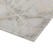 スタイリッシュでかわいらしいひよこのばら色の金ゴールド及び白い大理石 カッティングボード (角)