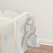 スタイリッシュでかわいらしいひよこのばら色の金ゴールド及び白い大理石 テーブルクロス (インサイチュ)