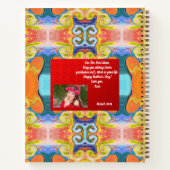 スタイリッシュでアブストラクトな母の日ギフト　モノグラムカスタム ノートブック (裏面)