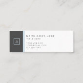 スタイリッシュでエレガントなパステル調のシックな小型名刺 スキニー名刺 (裏面)