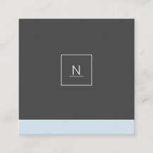 スタイリッシュでエレガントなパステル調のシックな正方形の名刺