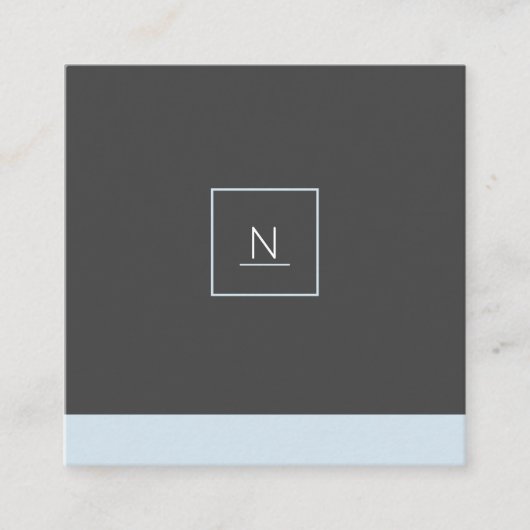 スタイリッシュでエレガントなパステル調のシックな正方形の名刺 スクエア名刺 (正面)