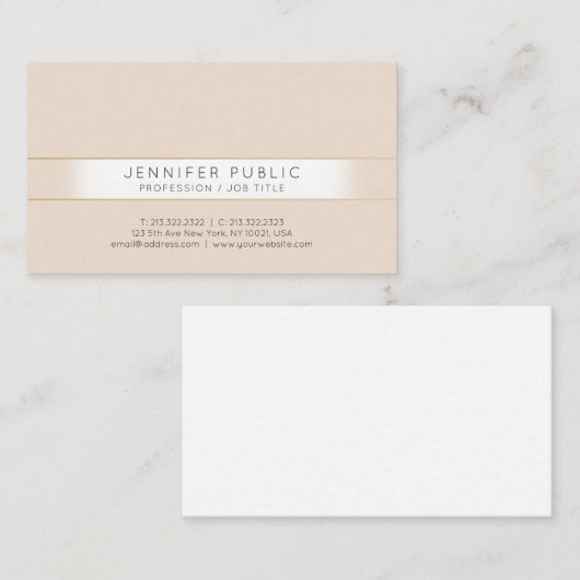 スタイリッシュでエレガントな傾向のデザインのモダンのプロフェッショナル 名刺 (正面/裏面)