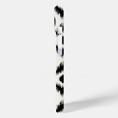 スタイリッシュでシックなブラックアイボリー ダイヤモンド イカット モノグラム Case-Mate iPhoneケース (裏面 / 左)