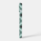 スタイリッシュでシックなブラックミントダイヤモンドイカットモノグラム iPhone 15ケース (左側面)