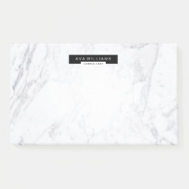 スタイリッシュでシックな最小主義の大理石のきれいなB及びW 10" x6 " ポストイット