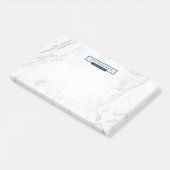 スタイリッシュでシックな最小主義の大理石のパステル調の青10" x6 " ポストイット (アングル)