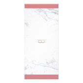 スタイリッシュでシックな最小主義の大理石の無限ばら色の金ゴールド ラックカード (裏面)