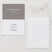 スタイリッシュでシンプルなグラフィック・デザインのブラウンの白のトレンディー 名刺 (正面/裏面)