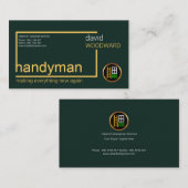 スタイリッシュでシンプルな便利屋の長方形箱の建物 名刺 (正面/裏面)