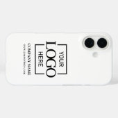 スタイリッシュでシンプルな白いビジネス会社ロゴアップル Case-Mate iPhoneケース (裏面 (横))
