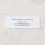 スタイリッシュでフェイクな金ゴールドのグリッターのメーキャップアーティスト スキニー名刺 (裏面)