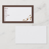 スタイリッシュでフェミニンなファッションビジネスカード 名刺 (正面/裏面)