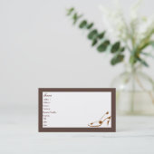 スタイリッシュでフェミニンなファッションビジネスカード 名刺 (スタンド正面)