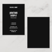 スタイリッシュでミニマルでモダンな白黒のテンプレート 名刺 (正面/裏面)