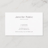 スタイリッシュでミニマルなデザインのモダンで白く明白な上 名刺 (正面)