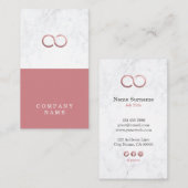 スタイリッシュでミニマルな大理石の無限ばら色の金ゴールドの垂直 名刺 (正面/裏面)