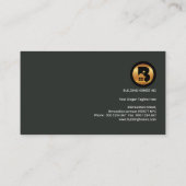 スタイリッシュでモダンでエレガントな緑の建築業者のプラカード 名刺 (裏面)