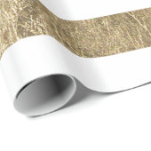 スタイリッシュでモダンで粋でフェイクな金ゴールドホイルは縞で飾ります ラッピングペーパー (ロールコーナー)