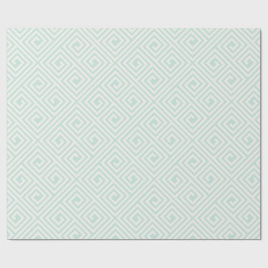 スタイリッシュでモダンなアイボリーの真新しいギリシャ人の鍵のシックな結婚式 ラッピングペーパー (フラット)