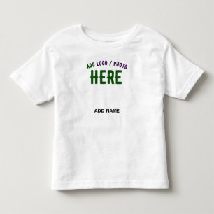 スタイリッシュでモダンなカスタマイズ可能なホワイト認証ブランド トドラーTシャツ