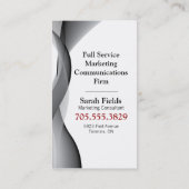 スタイリッシュでモダンなマーケティングのモノグラムの名刺 名刺 (裏面)