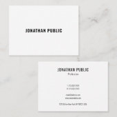 スタイリッシュでモダンな最小主義のテンプレートのプロフェッショナル 名刺 (正面/裏面)