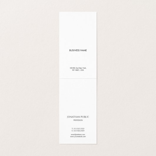 スタイリッシュでモダンな最小主義のプロフェッショナルのカッコいいのシンプル 名刺 (内部フラット)